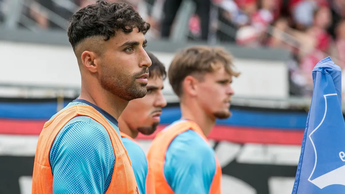 3. Liga - 2025/2026 - TSG 1899 Hoffenheim II vs. FC Energie Cottbus: Sinsheim, Deutschland 23. August 2025:
3. Liga - 2025/2026 - TSG 1899 Hoffenheim II vs. FC Energie Cottbus
Im Bild: Nader El-Jindaoui (Hoffenheim II)
/// DFB regulations prohibit any use of photographs as image sequences and/or quasi-video. ///