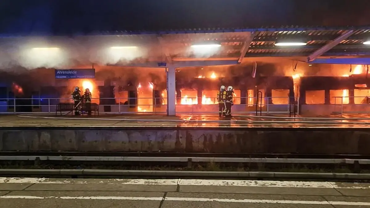 Zugbrand in Ahrensfelde