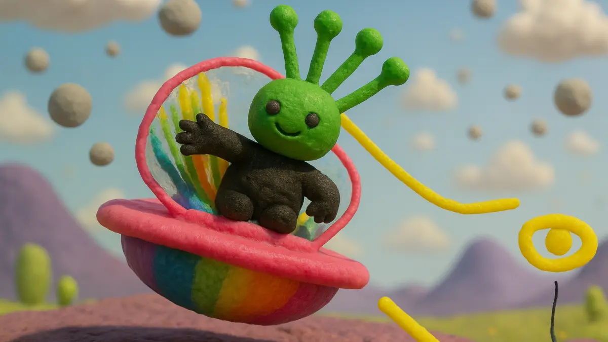 ...generiert ChatGPT diesen Knete-Alien.