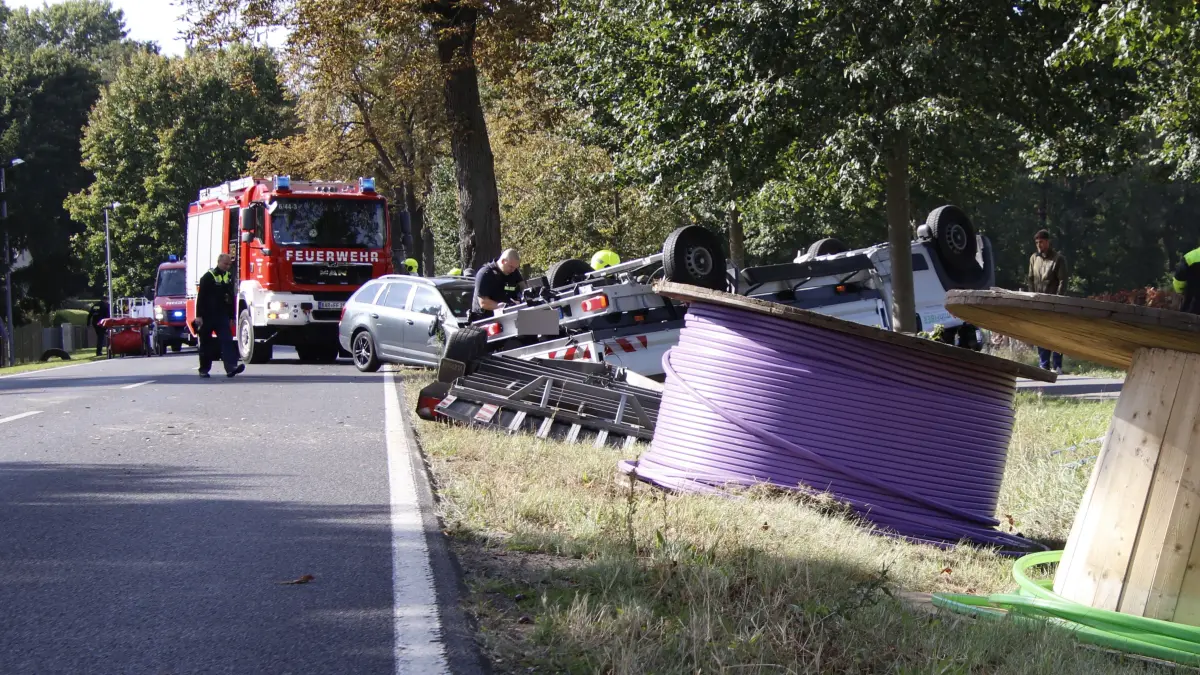 Unfall auf der L 100 zwischen Zerpenschleuse und Klosterfelde Wandlitz