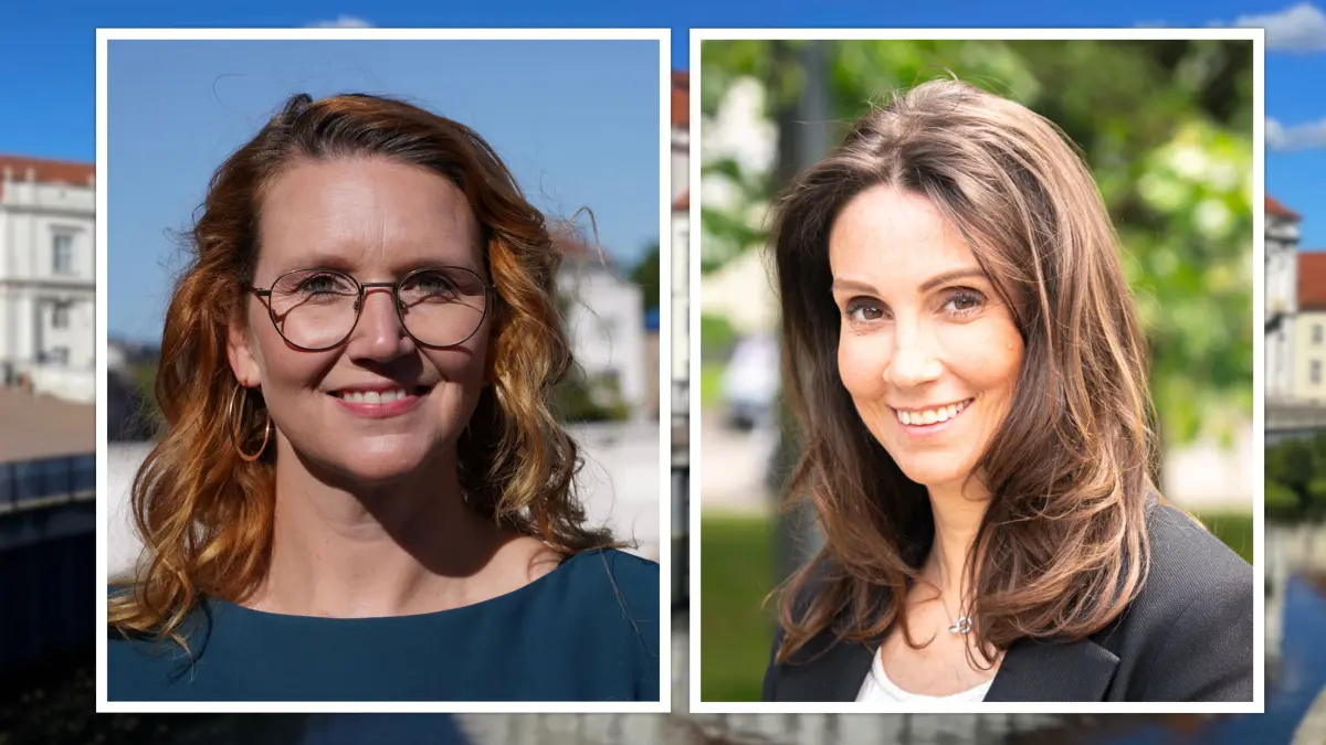 Stichwahl in Oranienburg, Bürgermeisterwahl zwischen Jennifer Collin-Feeder (SPD/Foto: Martin Werder) und Anja Waschkau (AfD/Foto: Daniel Friese)