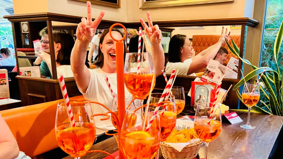 Im Restaurant Extrablatt in Potsdam ist Aperol immer noch der Renner bei Cocktails.