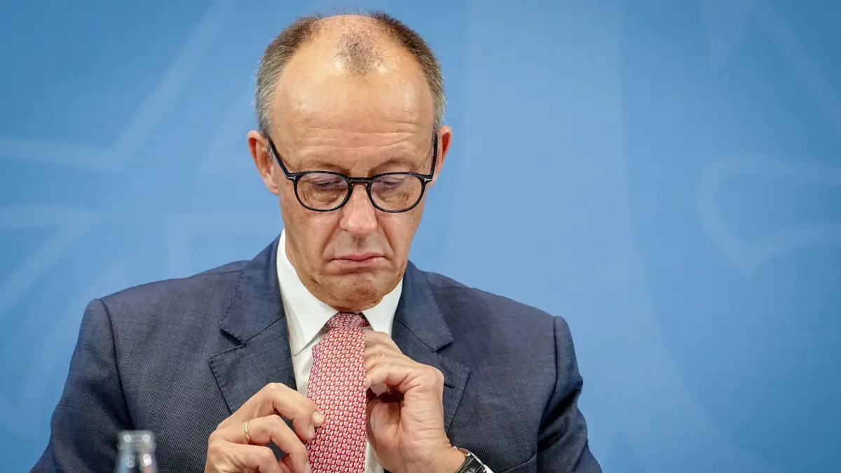 Nach dem Koalitionsausschuss: 09.10.2025, Berlin: Bundeskanzler Friedrich Merz (CDU), gibt eine Pressekonferenz nach dem Koalitionsausschuss im Bundeskanzleramt. Foto: Kay Nietfeld/dpa +++ dpa-Bildfunk +++