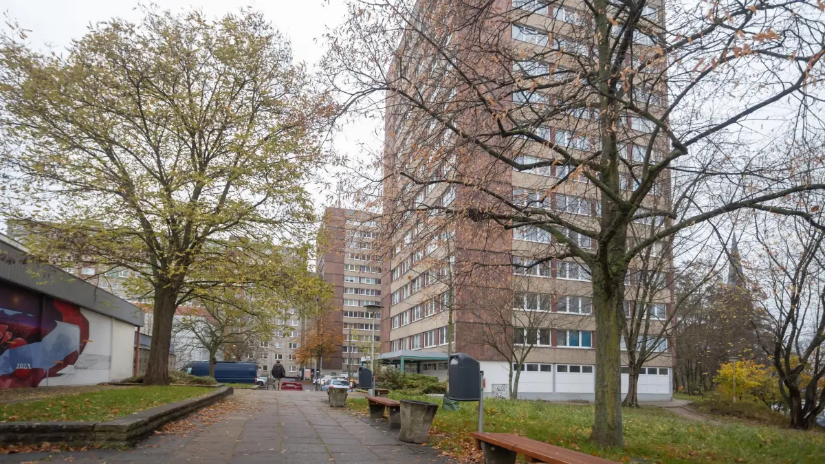 Der Frankfurter Brennpunkt Pablo Neruda Block.