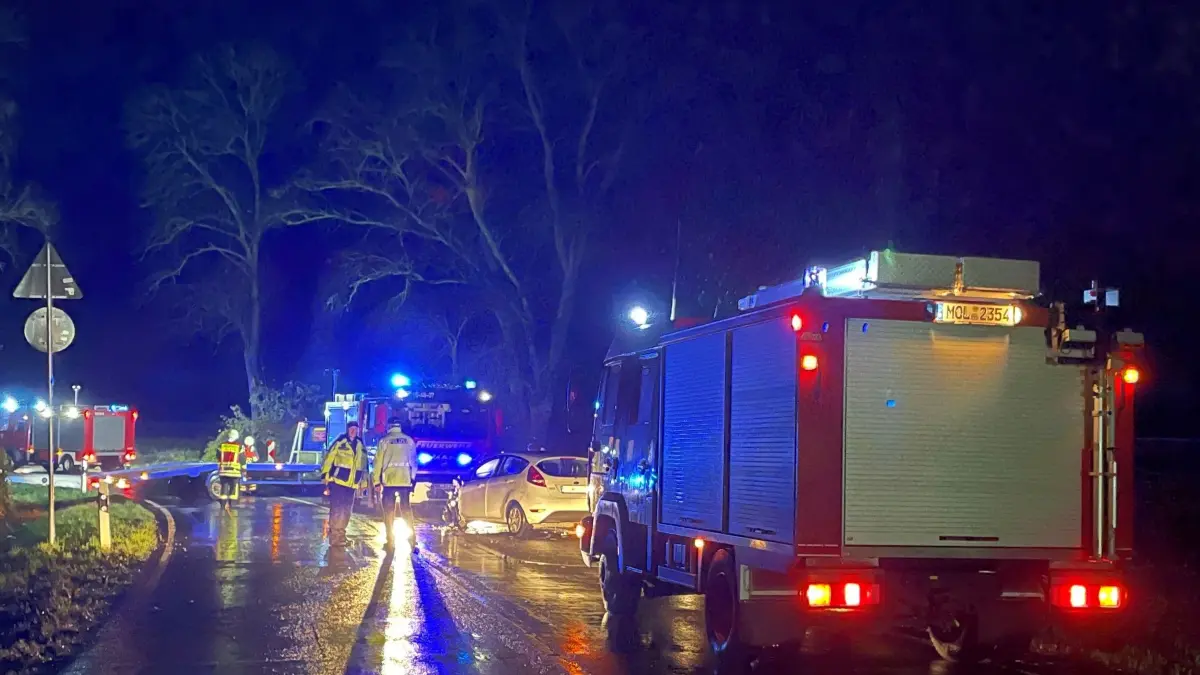 Unfallstelle auf der B1 in Küstrin: In der Kurve der Ostbahnstraße hat sich der Unfall am 15. November ereignet.