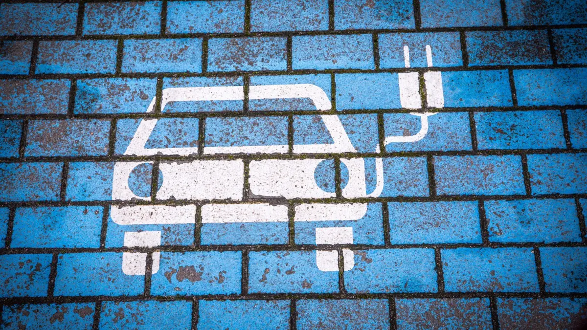 Parkplatz für Elektroauto