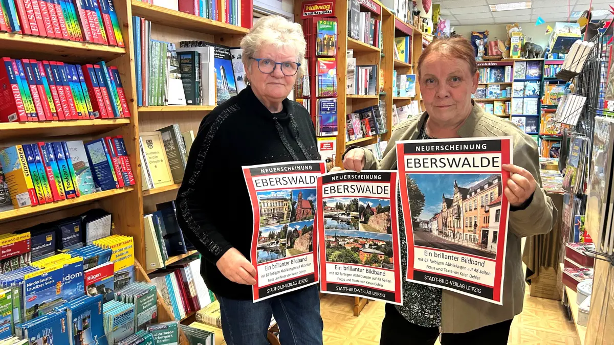 Freundinnen mit Mission: In Eberswalde führt Brigitte Puppe-Mahler (l.) die Buchhandlung Mahler. Karen Oehler ist Stadtplanerin, Kommunalpolitikerin und Fotografin. Beide legen viel Wert auf Regionalliteratur.