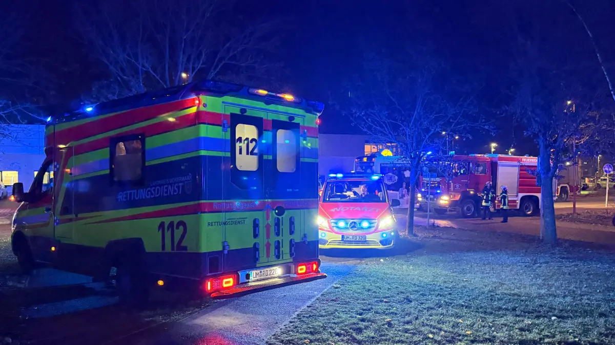 Brand in Schwedt: Schwedt, 25.11.2025: Brand in Schwedt
Rettungswagen, Notarzt und Einsatzfahrzeuge der Schwedter Feuerwehr bestimmen am Dienstagnachmitag das Bild in der Rosa-Luxemburg-Straße.