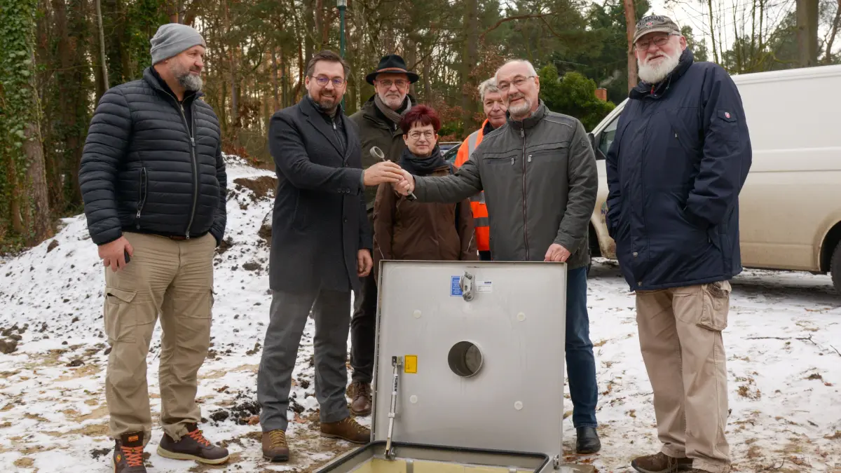 Einweihung des vierten Bauabschnitts der Schmutzwasseranlage Wandlitz Klosterfelde Seegerviertel.