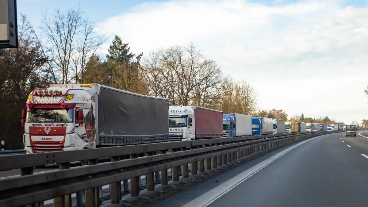 Baustelle auf der A12