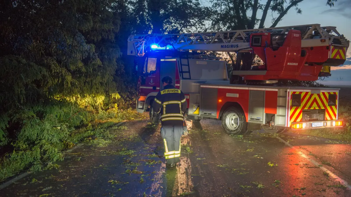 Nach dem verheerendem Sturm im Juli 2023 waren Ortsteile von Altlandsberg wegen umgestürzter Bäume von der Außenwelt abgeschnitten. Die Feuerwehr war im Dauereinsatz tätig.