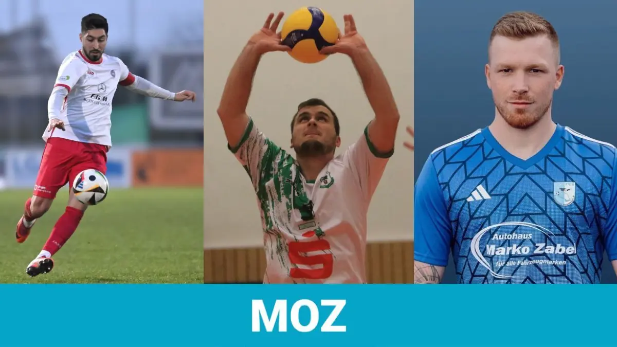 Fußballer Caner Özcin, Volleyballer Philipp Jankowski und Fußballer Roger Sobotta sind die neuen Kandidaten für die Wahl zum MOZ-Sportler der Woche