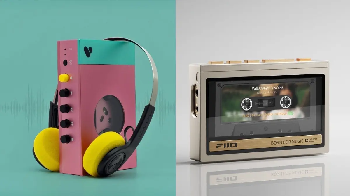 Walkman analog und digital: "we are rewind" WE-001 und der M21 von FiiO.