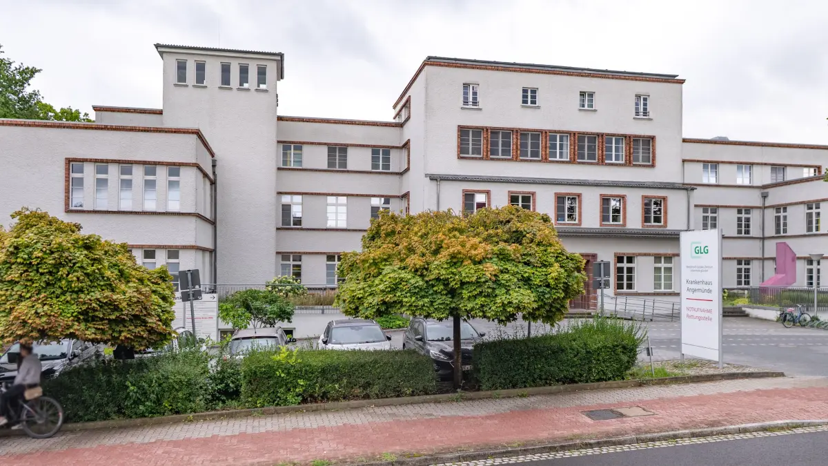 Das Krankenhaus Angermünde am 31.7.2025.