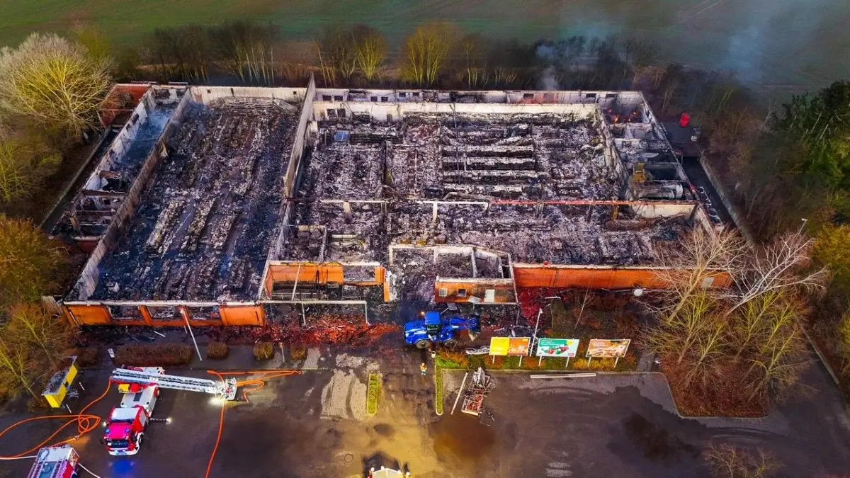 Aldi Rewe Brand in Zehdenick