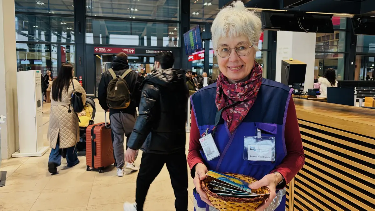 Annethe Fleischhauer, Ordensschwester und Seelsorgerin am Flughafen BER.