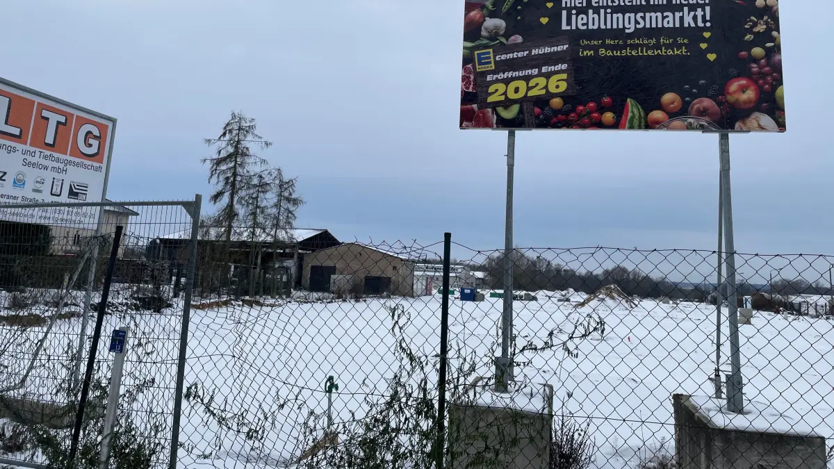 Baugebiet Seelow-Süd: Neben dem Wohnungsbau durch die Sewoba und private Investoren wird dort auch ein neues Einkaufszentrum errichtet, das zum Jahresende öffnen will.