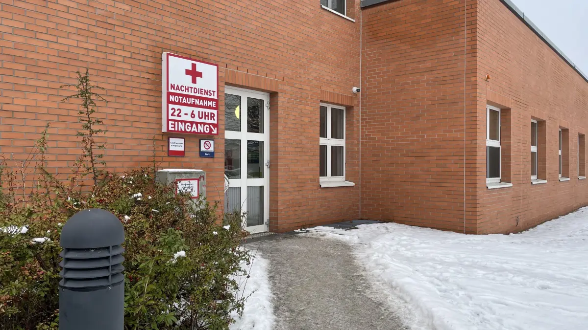 Anlaufstelle für Patienten in Beeskow: die Notaufnahme des Krankenhauses.