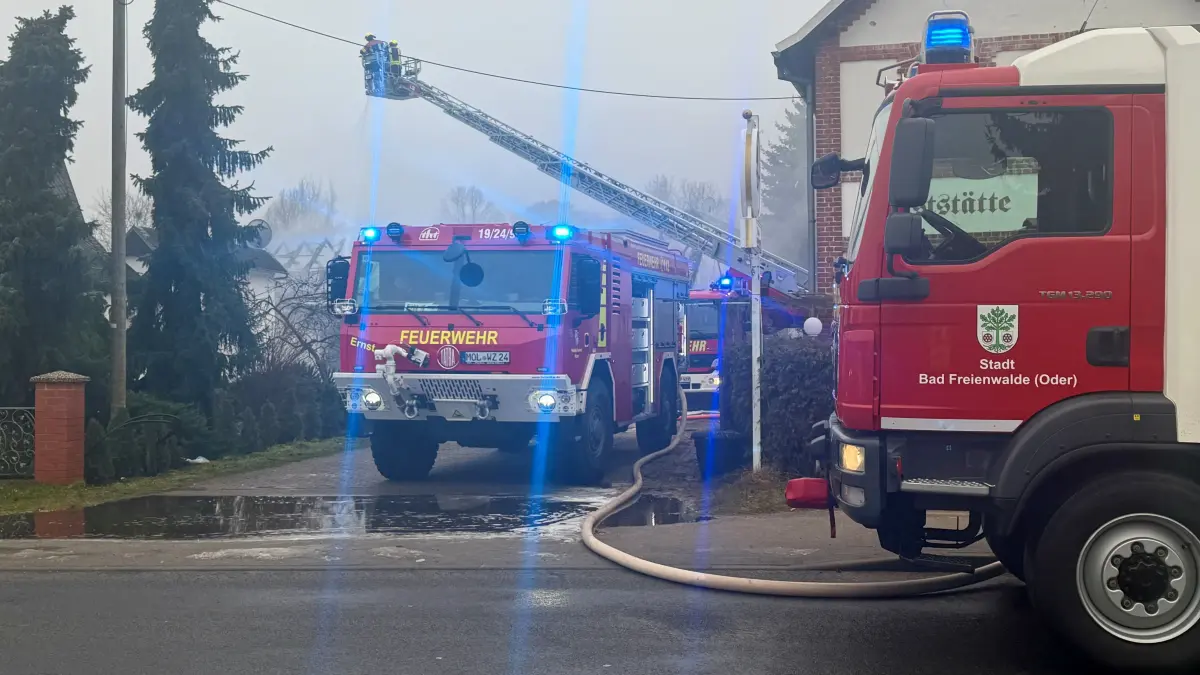 Gebäudebrand in Bad Freienwalde: Mehr ....