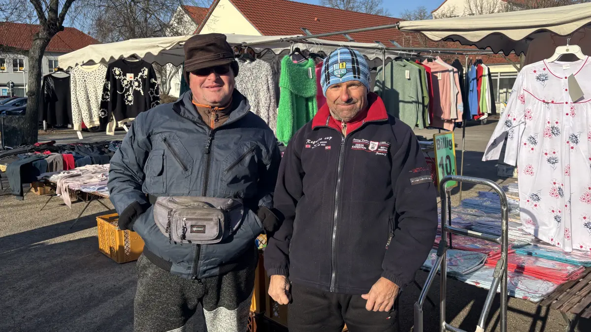 Ron Wilde und Sven Rudolf Textilhändler Bauernmarkt