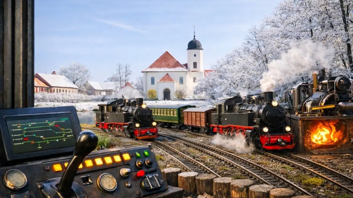 Auf dem Schlossgut Altlandsberg können Eisenbahnfreunde sonntags eine Modelleisenbahn bedienen und Lokführer oder Stellwerksmeister spielen.