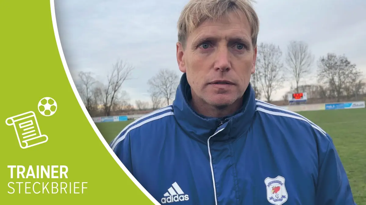 Mario Hopp, Cheftrainer des SV Blau-Weiß Gartz in der Landesklasse-Saison 2024/25, im Steckbrief.(Montage) Carola Voigt/Jörn Sandner