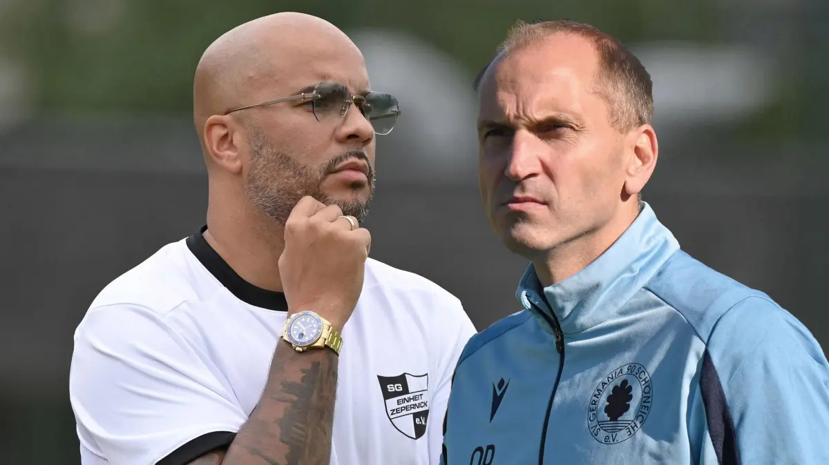 Neues Trainerteam: Die SG Union Klosterfelde greift mit einem neuen Trainergespann in der Oberliga an. Wer welche Aufgaben übernimmt, verraten Lucio Geral (links) und Oliver Richter.
