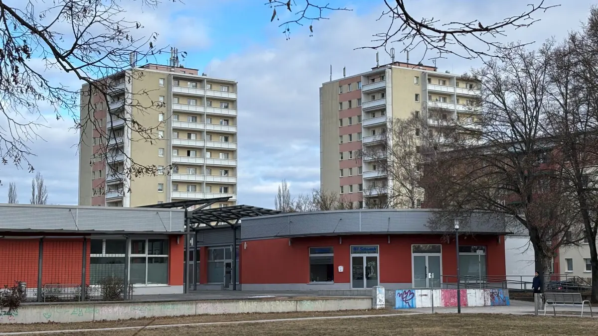 Hochhäuser im VI. Wohnkomplex von Eisenhüttenstadt