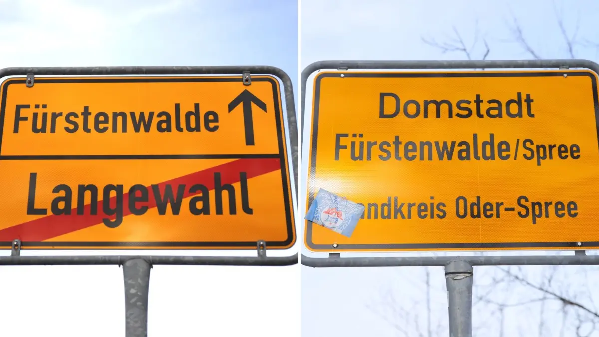 Ortsschilder in Langewahl: Die Hinweistafeln sollen jetzt versetzt werden, aus einem nachvollziehbaren Grund.