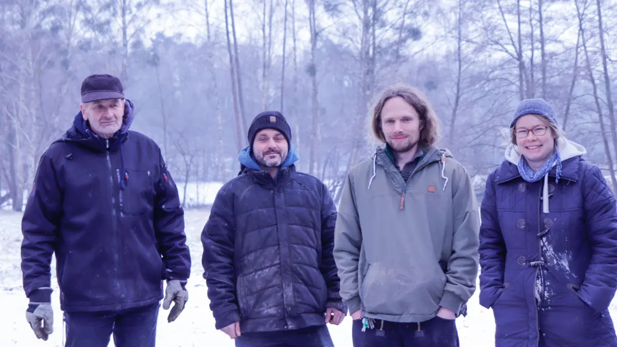 Das künftige Team der Bergschäferei hat in Strausberg einiges vor. Auf dem Bild zu sehen: Michael Hartmann, Tobias Throne, Marius Jünemann und Laura Richmann (von links).