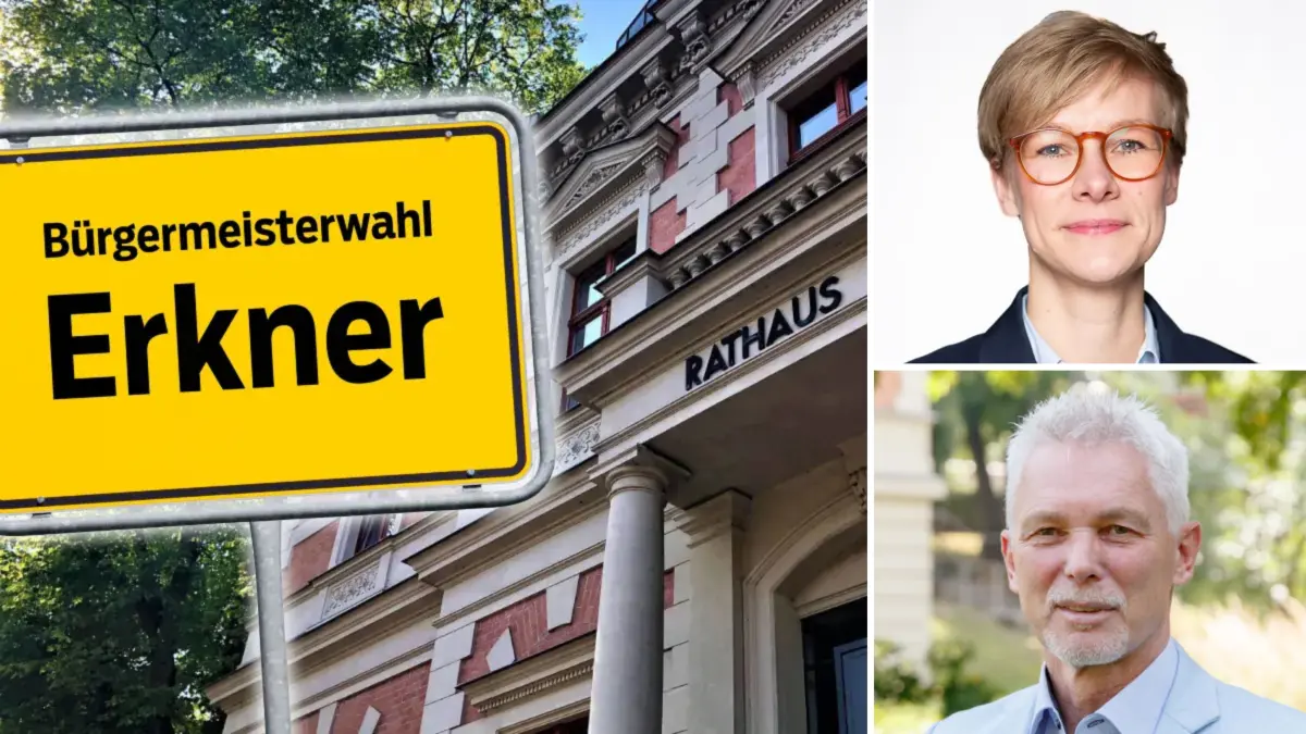 Bürgermeisterwahl 2026 in Erkner: Jana Gruber und Henryk Pilz treten am 8. März in einer Stichwahl gegeneinander an.
