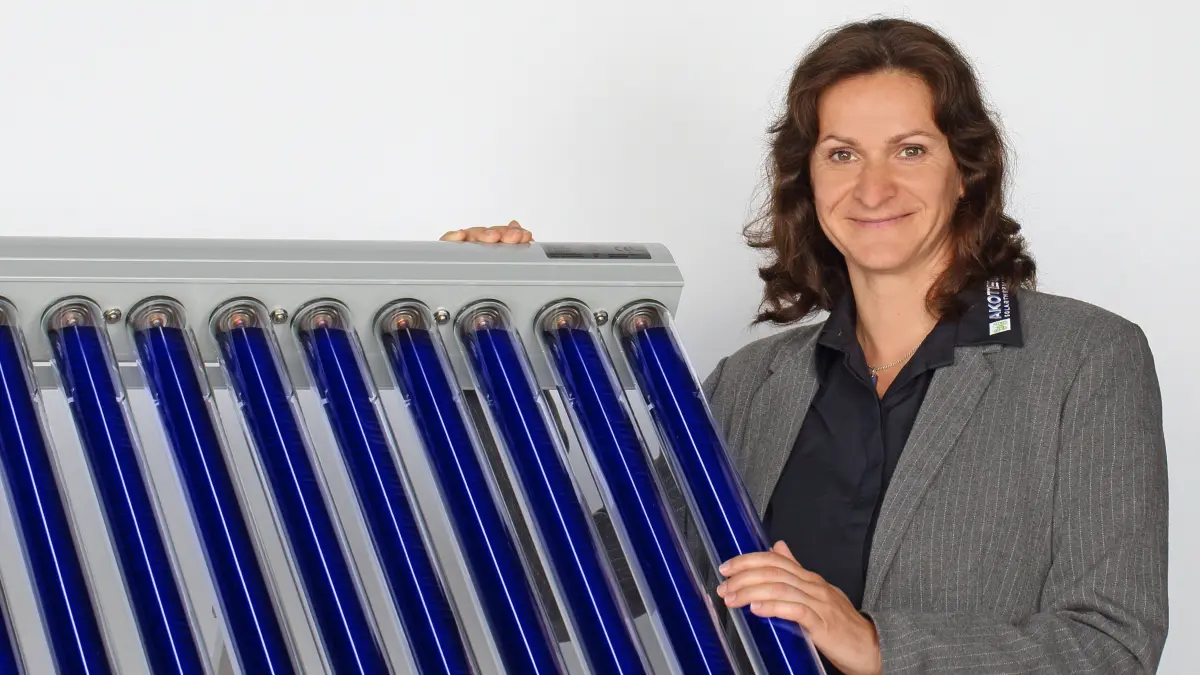 Frauen in der Wirtschaft: Katrin Sprenger ist seit 2018 Geschäftsführerin der Firma AkoTec Angermünde, einem führenden Hersteller von Solarkollektoren.