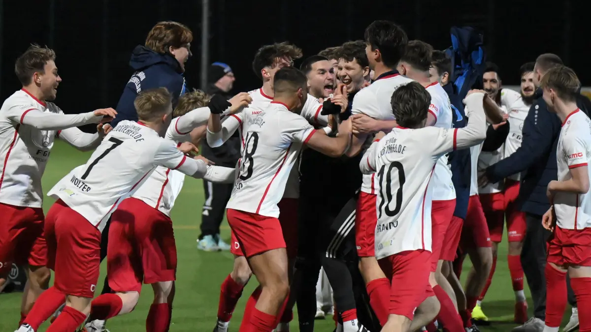 Fussball : Klosterfelde, Fussball Oberliga Nord Punktspiel, Union Klosterfelde - Tasmania Berlin, Union Klosterfelde feiert den vierten Sieg im vierten Spiel in der Rückrunde
FOTO BENK 06.03.2026