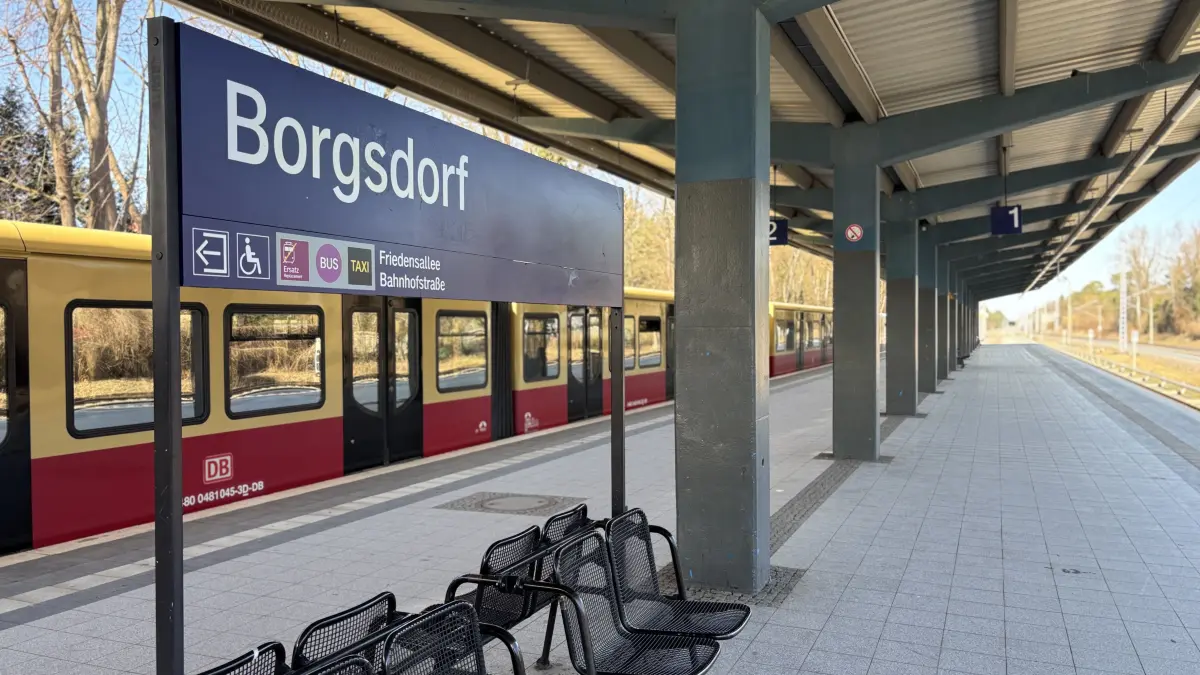 Auch der S-Bahnhof Borgsdorf liegt im Sperrkreis. Das hat erhebliche Folgen für Pendler.