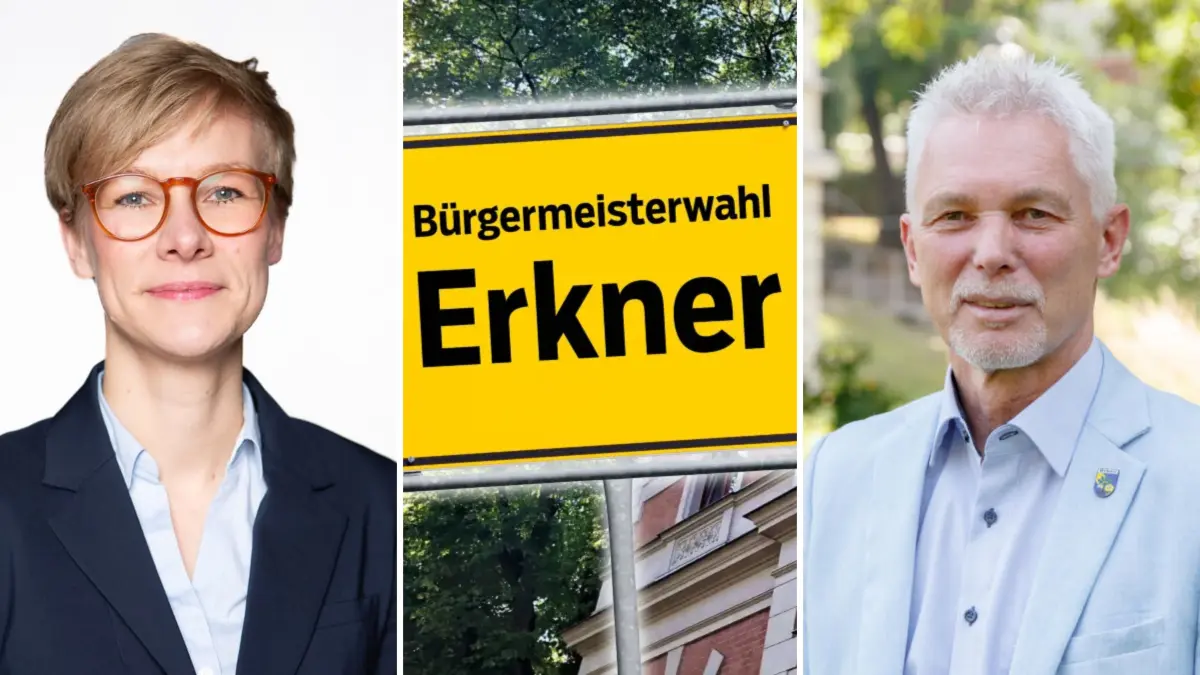 Bürgermeisterwahl 2026 in Erkner: Jana Gruber und Henryk Pilz treten am 8. März in einer Stichwahl gegeneinander an.