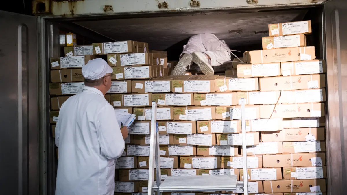 Kontrolleure im Veterinär- und Einfuhramt im Hamburger Hafen prüfen eine Ladung Lebensmittel aus Brasilien. Bestellt sich der Kunde solche Produkte über den Online-Handel direkt nach Hause, sind solche Prüfungen nicht möglich. Das soll sich ändern.