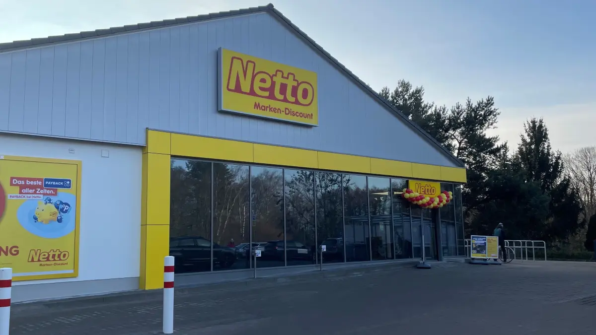 Netto Markt Basdorf nach der Neueröffnung im Dezember 2025