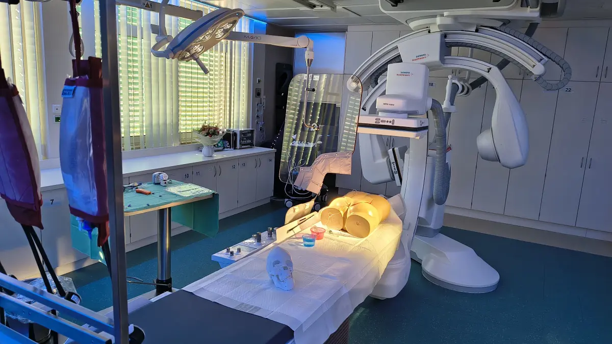 Neues hochmodernes Röntgengerät im Werner-Forßmann-Klinikum Eberswalde. Es ermöglicht unter anderem eine bessere Behandlung von Schlaganfall-Patienten.