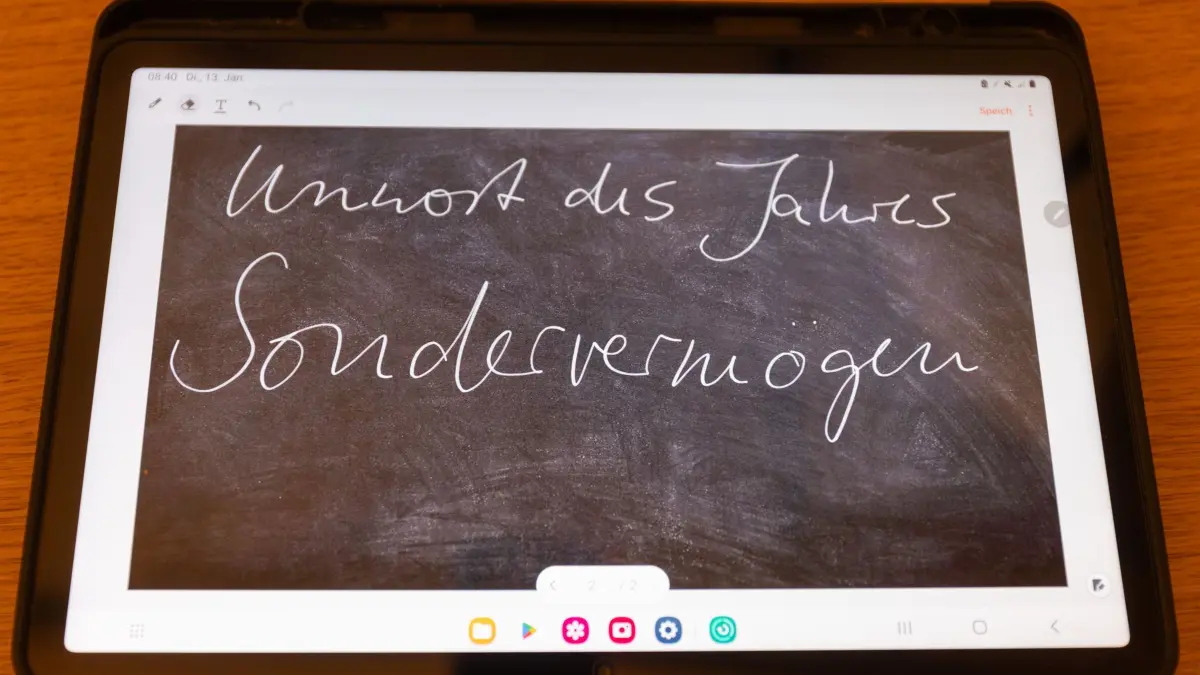 „Sondervermögen“ ist „Unwort des Jahres“ 2025: ARCHIV - 13.01.2026, Hessen, Marburg: «Sondervermögen» ist das «Unwort des Jahres 2025», das die Jury der sprachkritischen «Unwort»-Aktion am Morgen bekanntgab. Die Aktion jährt sich zum 35. Mal seit 1991. Mit dem «Unwort des Jahres» soll auf unangemessene Formen des öffentlichen Sprachgebrauchs aufmerksam gemacht werden. (zu dpa: «Schuldentopf Infrastruktur: Verheerende Forscher-Bilanz») Foto: Christian Lademann/dpa +++ dpa-Bildfunk +++