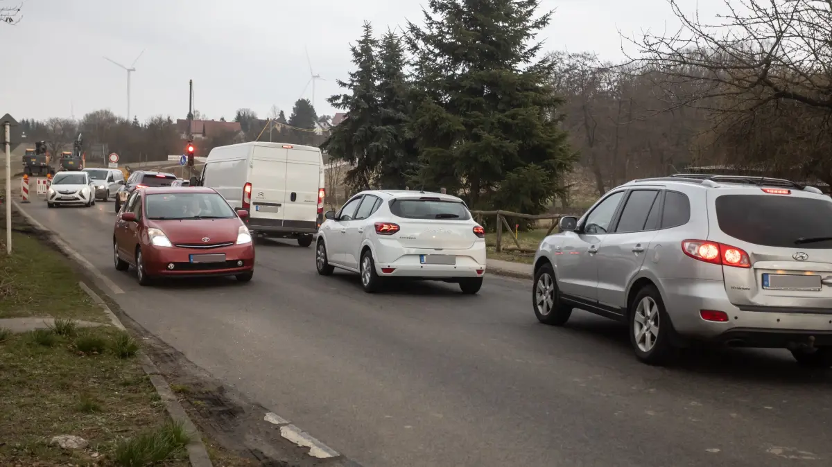 Kaum war die Polzei weg, sah es so aus, als ob es keine Straßensperrung gäbe.