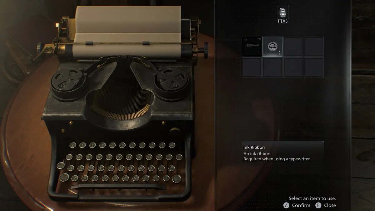 Resident Evil Requiem. Reminiszenz ans Original: Gespeichert wird wieder per Schreibmaschine.