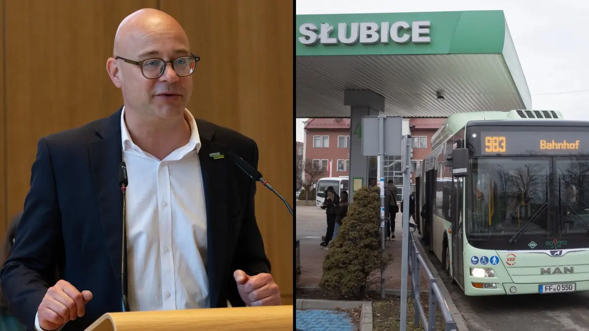 Axel Strasser, Oberbürgermeister von Frankfurt (Oder), und der Bus 983. Wie können seine Polnischkenntnisse helfen?