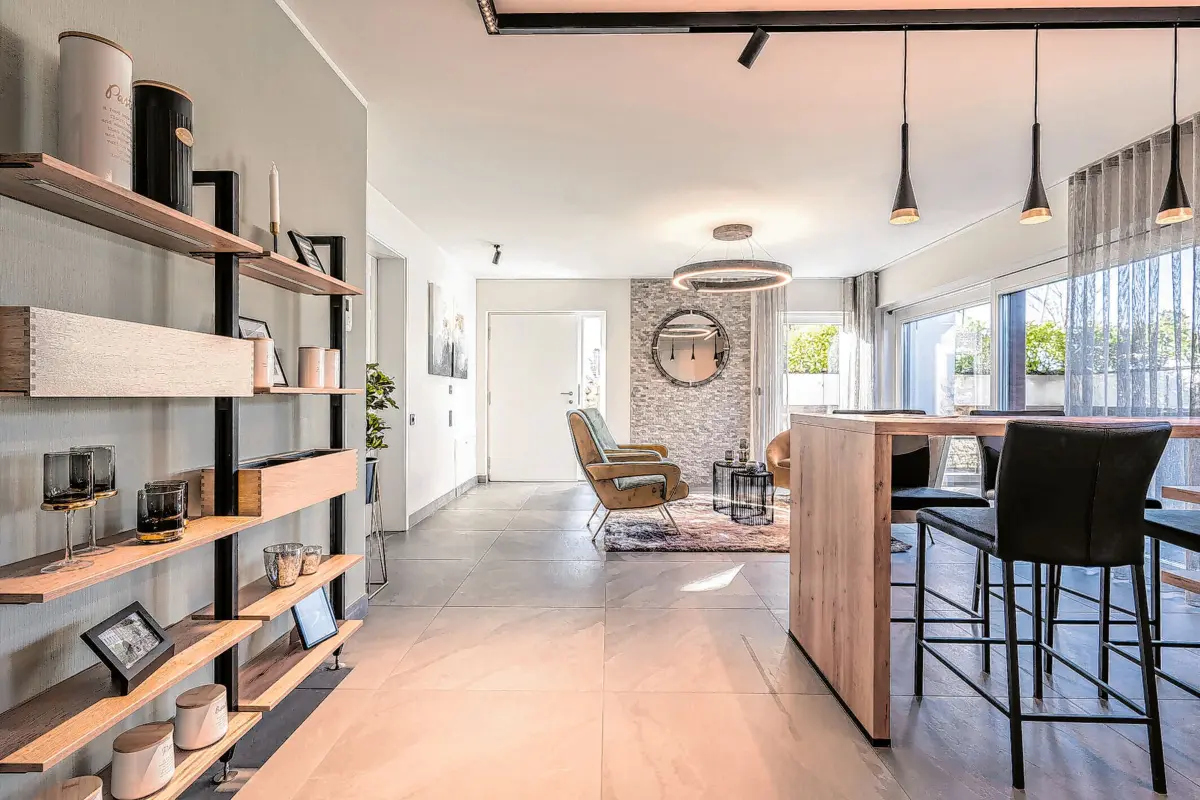 Moderne Fertigkeller werden heute fast immer auch zum Wohnen genutzt. ⇥Foto: GÜF/KAMPA/Knecht Kellerbau