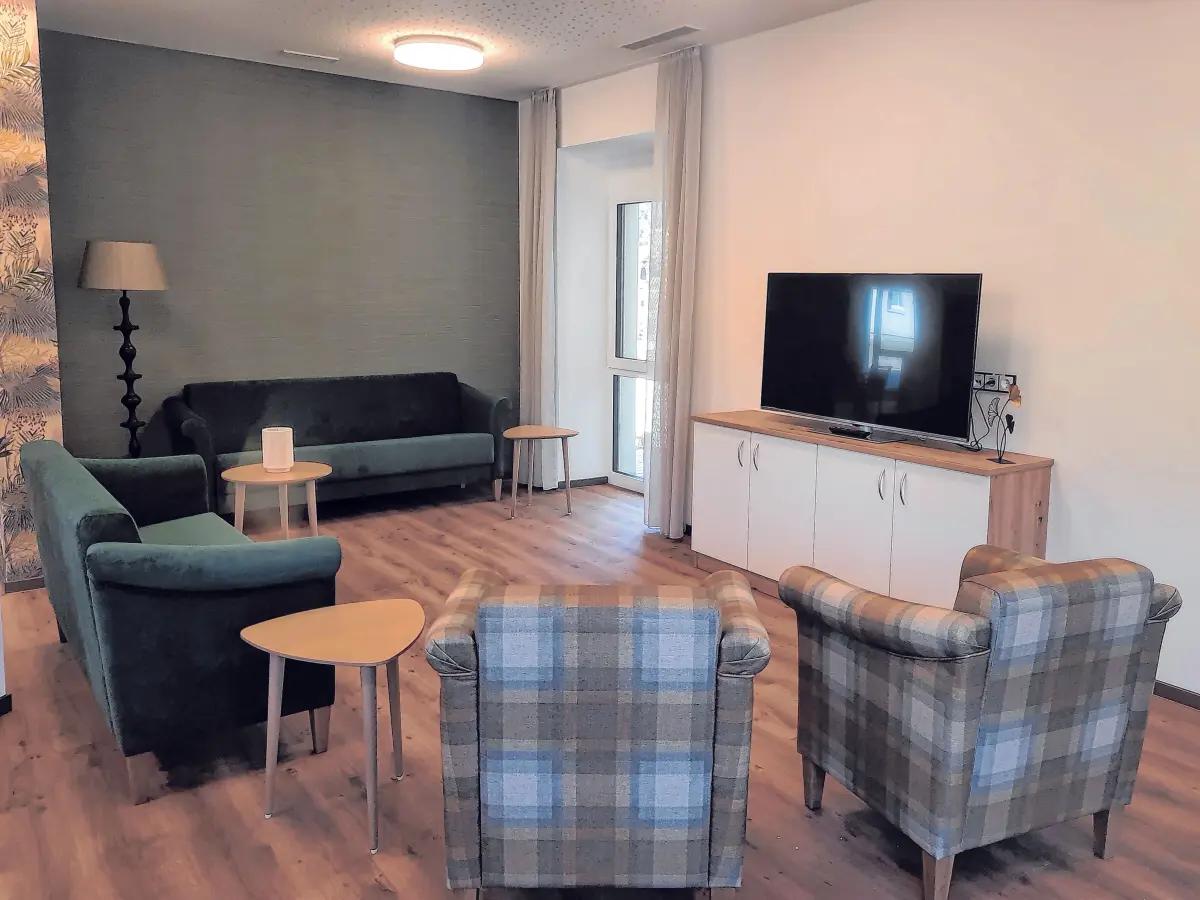 Blick in den „Club der Lebensfreude“ der neuen Tagespflege von ProCurand in Eberswalde.