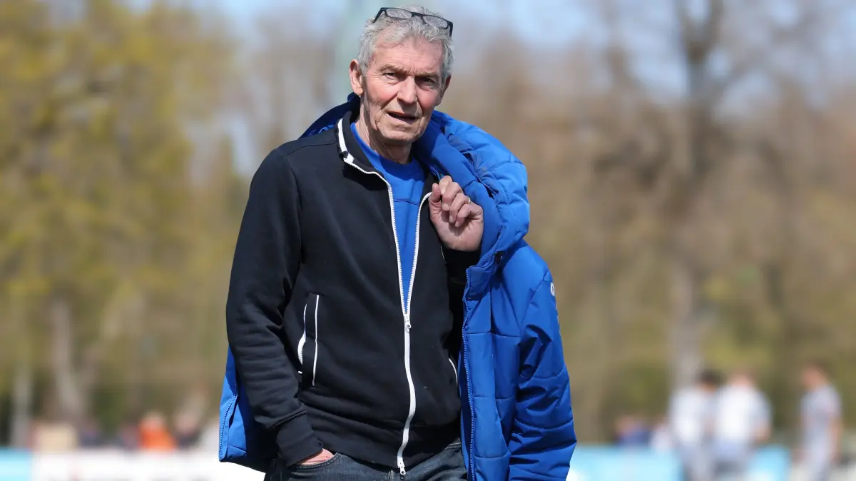 Fussball : Schöneiche, Fussball Brandenburgliga, Germania Schöneiche - MSV Neuruppin, Trainer Dietmar Demuth
FOTO BENK 11.04.2026