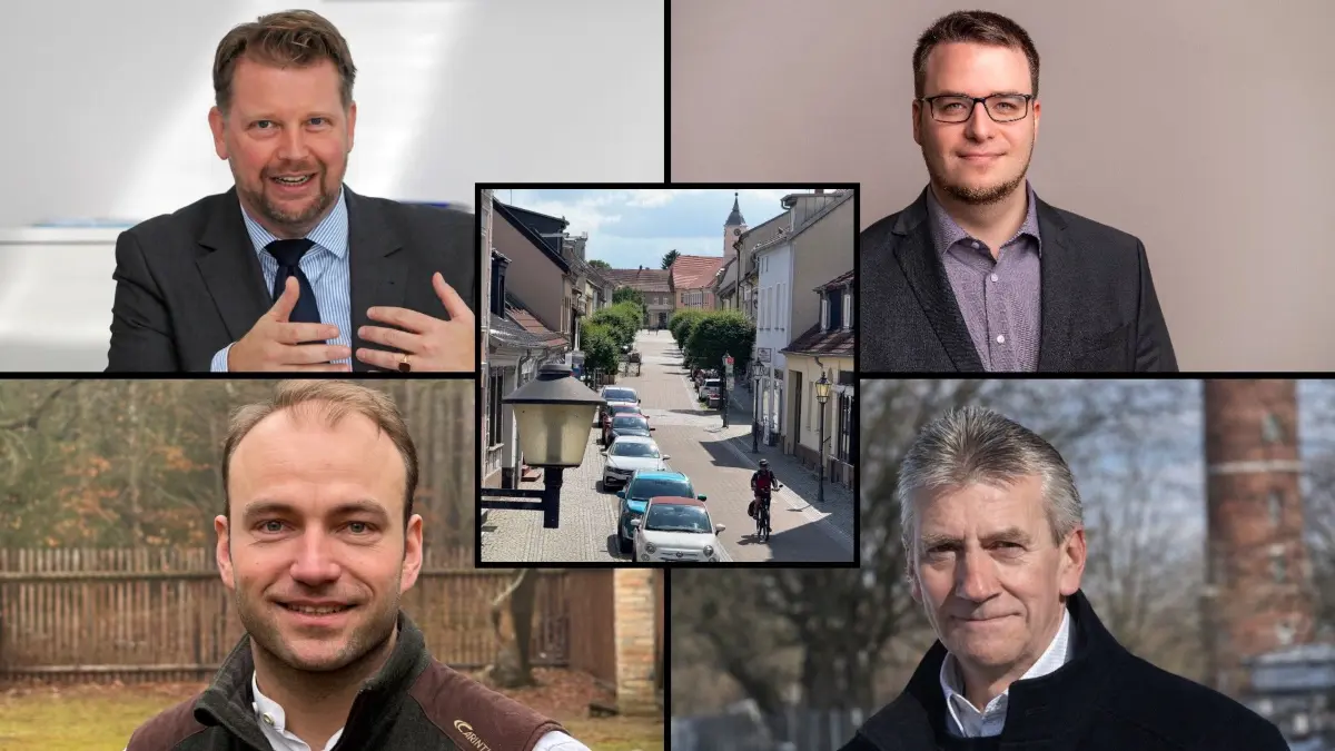 Bürgermeisterkandidaten 2026 Zehdenick mit Altstadt
