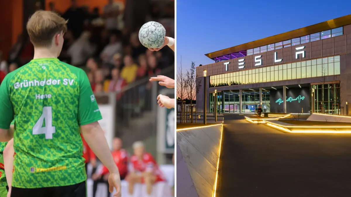 Aktiv im Sport: Die Handballer des Grünheider SV bekommen Unterstützung von Tesla bei der Nachwuchsarbeit.