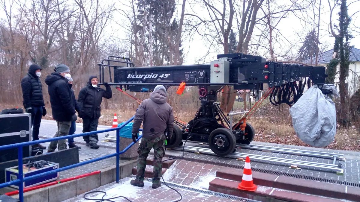 (ohne Überschrift): Vorbereitungen für Drehtag zu Netflix-Prd in Wandlitzsee am 8.2.2021