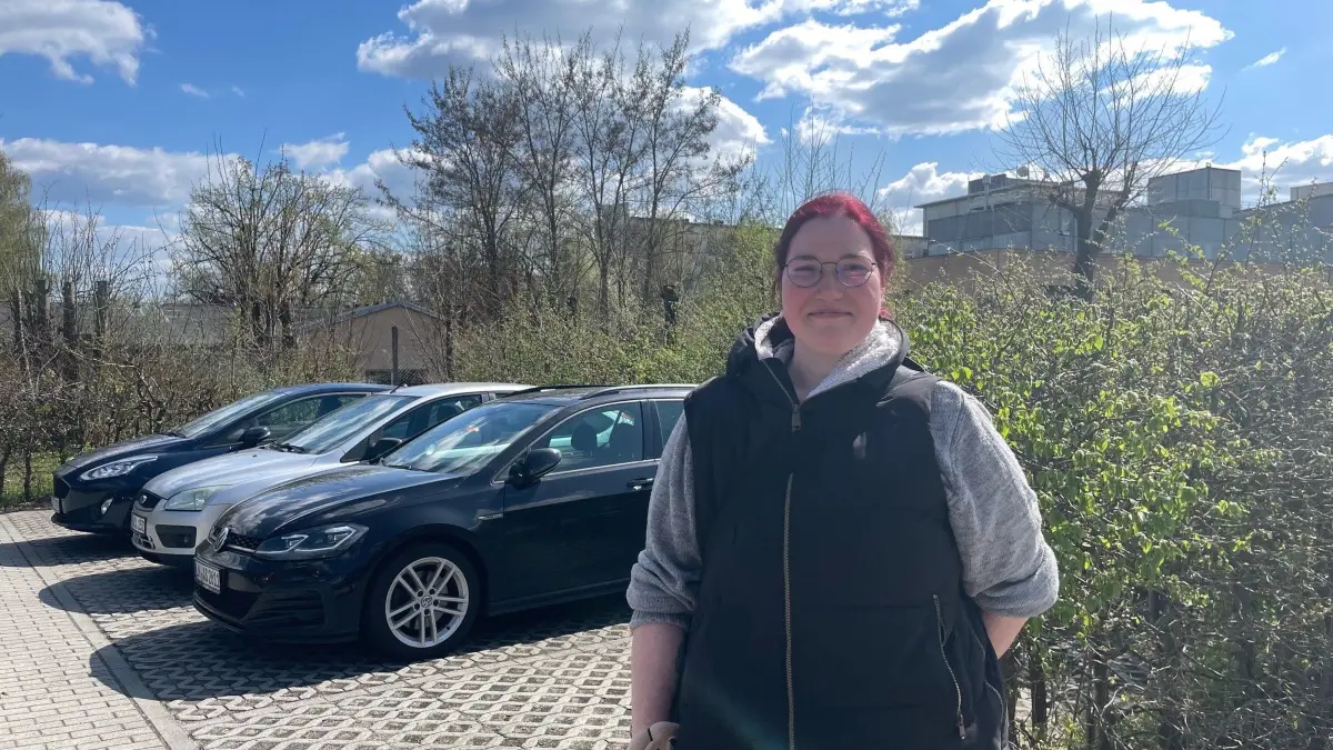 Reiß am Parkplatz des Klinikums in Königs Wusterhausen.