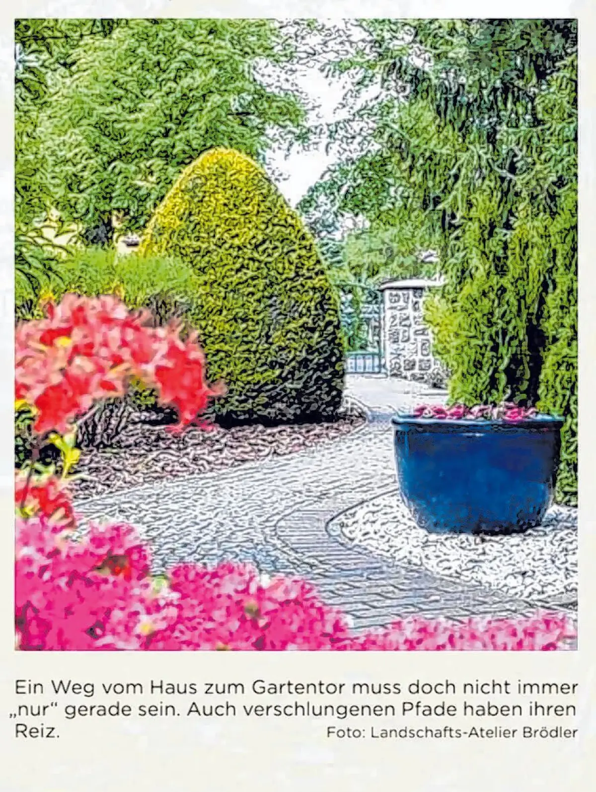 Spannung erzeugen: Geschwungene Wege lenken den Blick in neue Richtungen. ⇥Fotos: Garten-Atelier Brödler